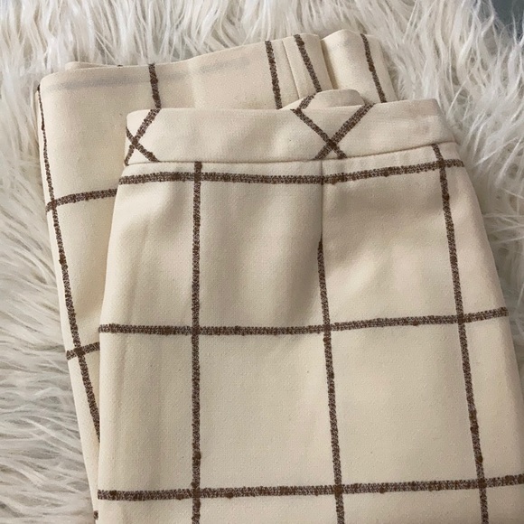 Escada 34 US Small Ivory WindowPane Pencil Skirt - Picture 6 of 9